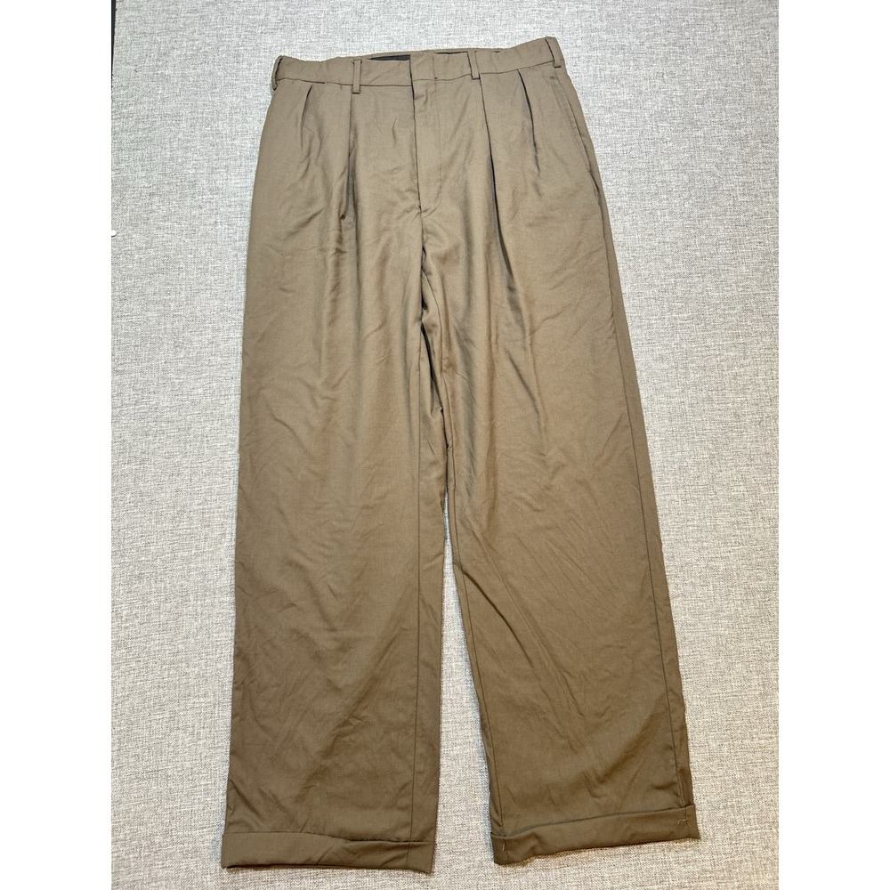 Vintage Polo Ralph Lauren Pants Mens 32x31 Pleated Wool Talon Zip 80s Baggy